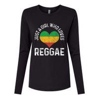 Just A Girl Who Loves Reggae Music Rastafari Rasta Gift Womens Cotton Relaxed Long Sleeve T-Shirt