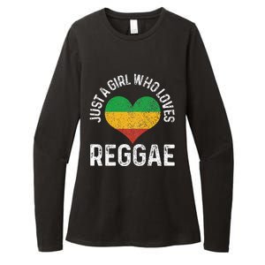 Just A Girl Who Loves Reggae Music Rastafari Rasta Gift Womens CVC Long Sleeve Shirt