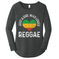 Just A Girl Who Loves Reggae Music Rastafari Rasta Gift Women's Perfect Tri Tunic Long Sleeve Shirt