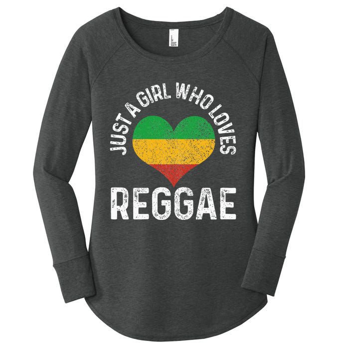 Just A Girl Who Loves Reggae Music Rastafari Rasta Gift Women's Perfect Tri Tunic Long Sleeve Shirt