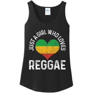 Just A Girl Who Loves Reggae Music Rastafari Rasta Gift Ladies Essential Tank