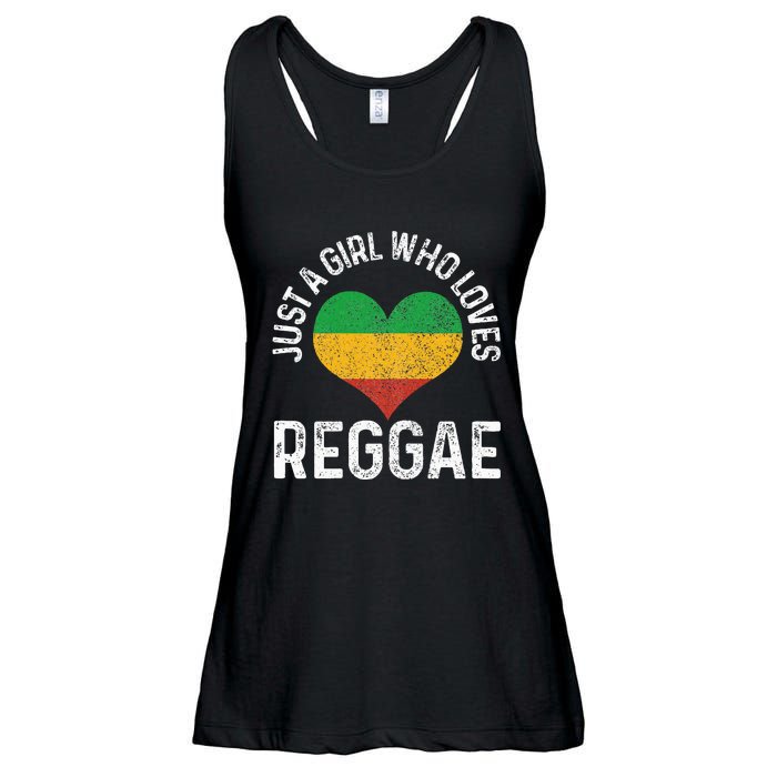 Just A Girl Who Loves Reggae Music Rastafari Rasta Gift Ladies Essential Flowy Tank