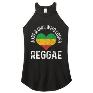 Just A Girl Who Loves Reggae Music Rastafari Rasta Gift Women's Perfect Tri Rocker Tank