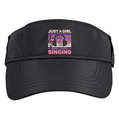 Just A Girl Who Loves Singing Women Music Lovers Singer Adult Drive Performance Visor