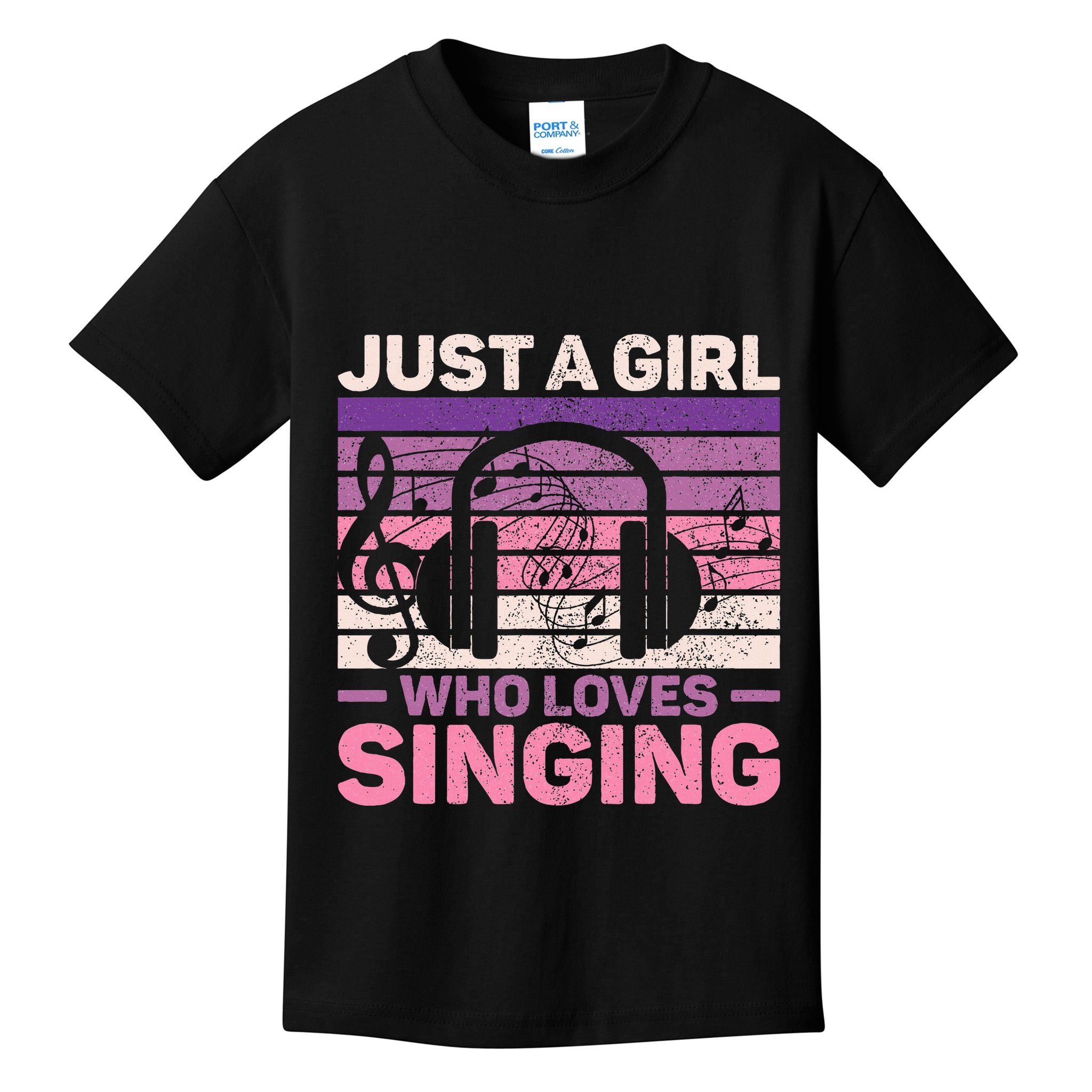 Just A Girl Who Loves Singing Women Music Lovers Singer Kids T-Shirt