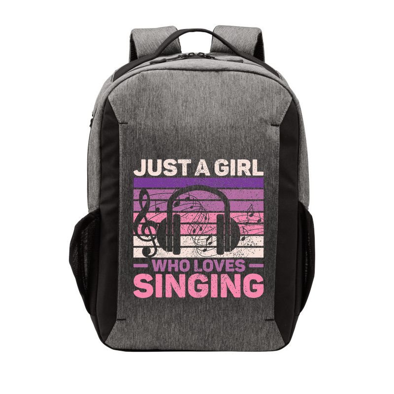 Just A Girl Who Loves Singing Women Music Lovers Singer Vector Backpack