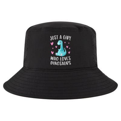 Just A Girl Who Loves Dinosaurs Cute Dinosaur Dino Lover Cool Comfort Performance Bucket Hat