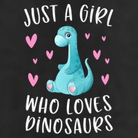Just A Girl Who Loves Dinosaurs Cute Dinosaur Dino Lover 7 Panel Mesh Trucker Snapback Hat