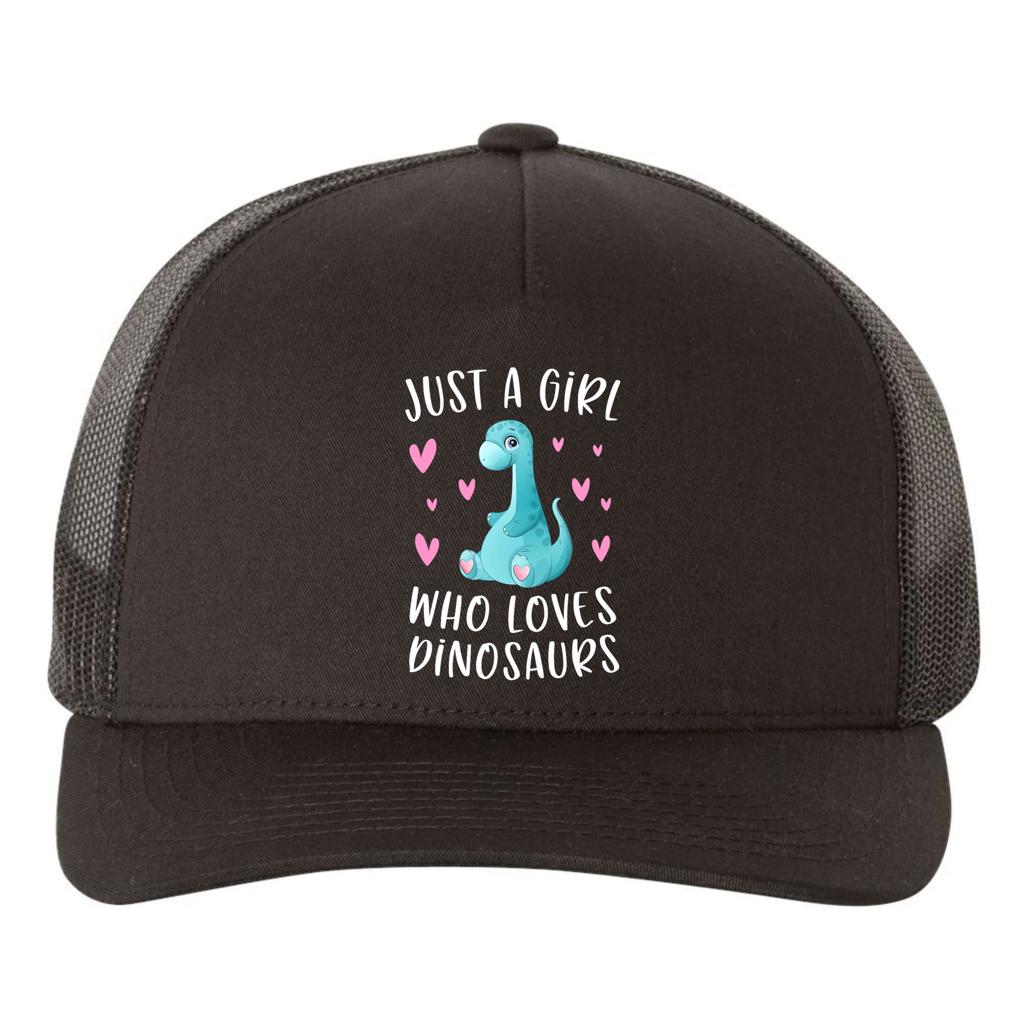 Just A Girl Who Loves Dinosaurs Cute Dinosaur Dino Lover Yupoong Adult 5-Panel Trucker Hat