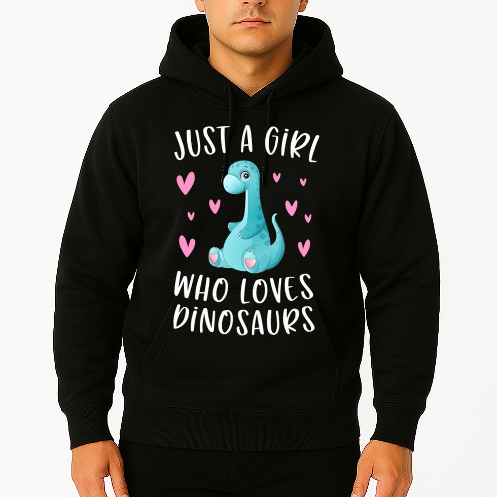 Just A Girl Who Loves Dinosaurs Cute Dinosaur Dino Lover Hoodie
