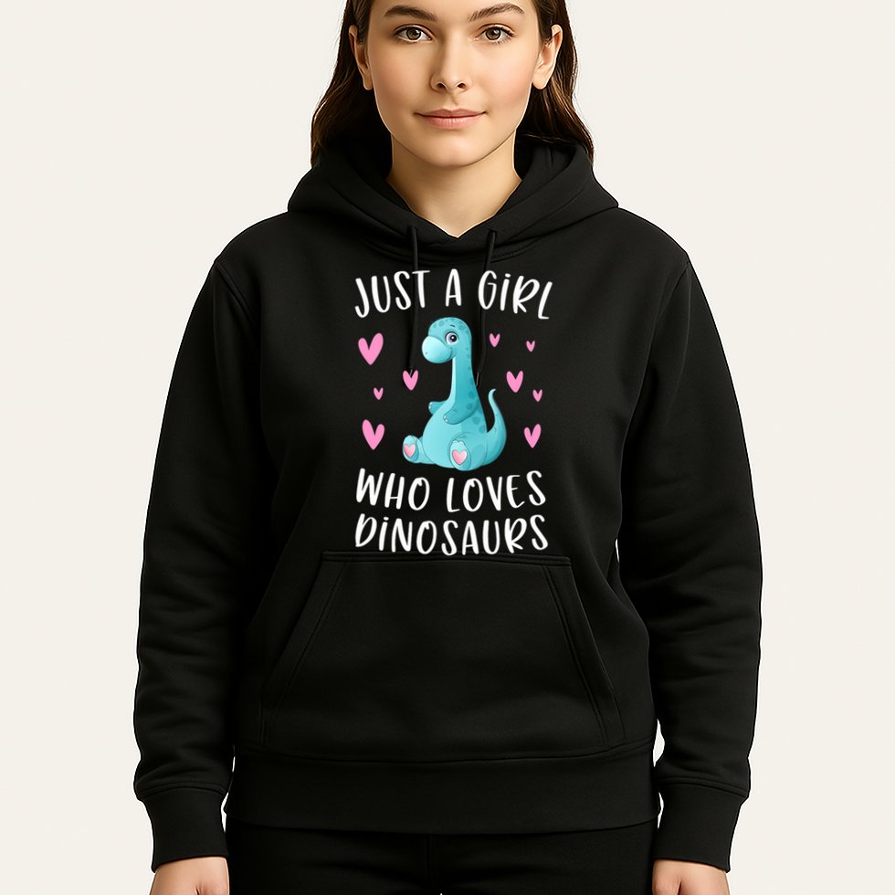 Just A Girl Who Loves Dinosaurs Cute Dinosaur Dino Lover Hoodie