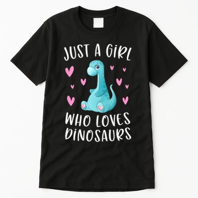 Just A Girl Who Loves Dinosaurs Cute Dinosaur Dino Lover Tall T-Shirt