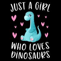 Just A Girl Who Loves Dinosaurs Cute Dinosaur Dino Lover 16 in Basic Backpack