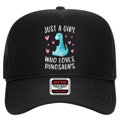 Just A Girl Who Loves Dinosaurs Cute Dinosaur Dino Lover Trucker Hat