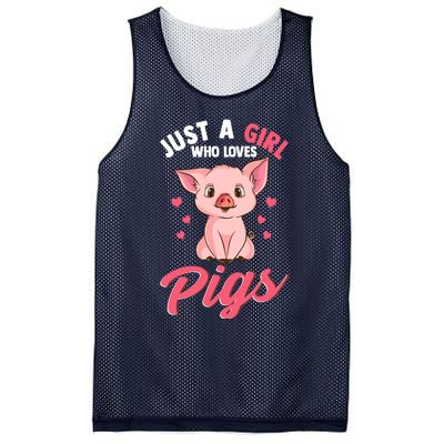 Just A Girl Who Loves Pigs Hog Lover Cute Farmer Women Gift Mesh Reversible Basketball Jersey Tank