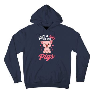 Just A Girl Who Loves Pigs Hog Lover Cute Farmer Women Gift Tall Hoodie