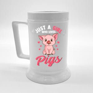 Just A Girl Who Loves Pigs Hog Lover Cute Farmer Women Gift Beer Stein