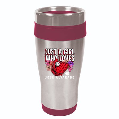 Just A Girl Who Loves Josealvarado Philadelphia 16oz Travel Tumbler