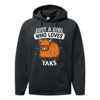 Just A Girl Who Loves Yaks Cute Bull Yak Costume Performance Fleece Hoodie