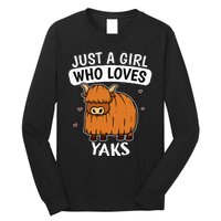 Just A Girl Who Loves Yaks Cute Bull Yak Costume Long Sleeve Shirt