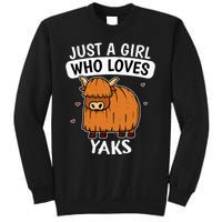 Just A Girl Who Loves Yaks Cute Bull Yak Costume Sweatshirt