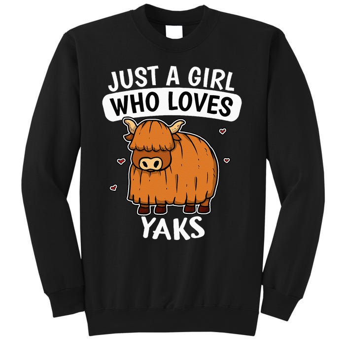 Just A Girl Who Loves Yaks Cute Bull Yak Costume Sweatshirt