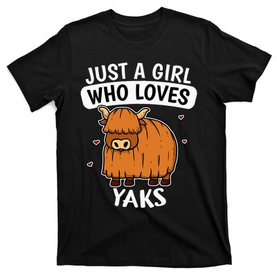 Just A Girl Who Loves Yaks Cute Bull Yak Costume T-Shirt