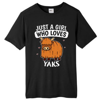 Just A Girl Who Loves Yaks Cute Bull Yak Costume Tall Fusion ChromaSoft Performance T-Shirt