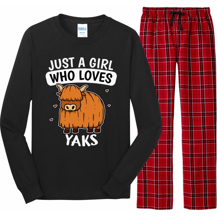 Just A Girl Who Loves Yaks Cute Bull Yak Costume Long Sleeve Pajama Set