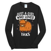 Just A Girl Who Loves Yaks Cute Bull Yak Costume Tall Long Sleeve T-Shirt