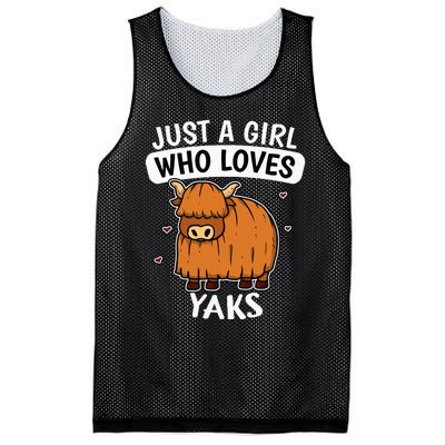 Just A Girl Who Loves Yaks Cute Bull Yak Costume Mesh Reversible Basketball Jersey Tank