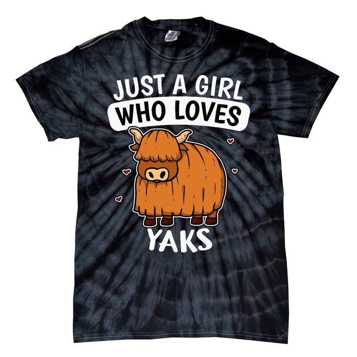 Just A Girl Who Loves Yaks Cute Bull Yak Costume Tie-Dye T-Shirt