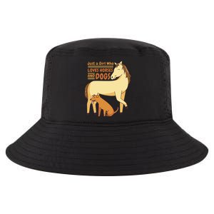 Just A Girl Who Loves Horses And Dogs Cool Comfort Performance Bucket Hat