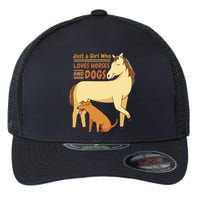 Just A Girl Who Loves Horses And Dogs Flexfit Unipanel Trucker Cap