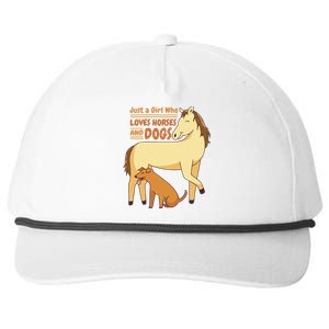 Just A Girl Who Loves Horses And Dogs Snapback Five-Panel Rope Hat