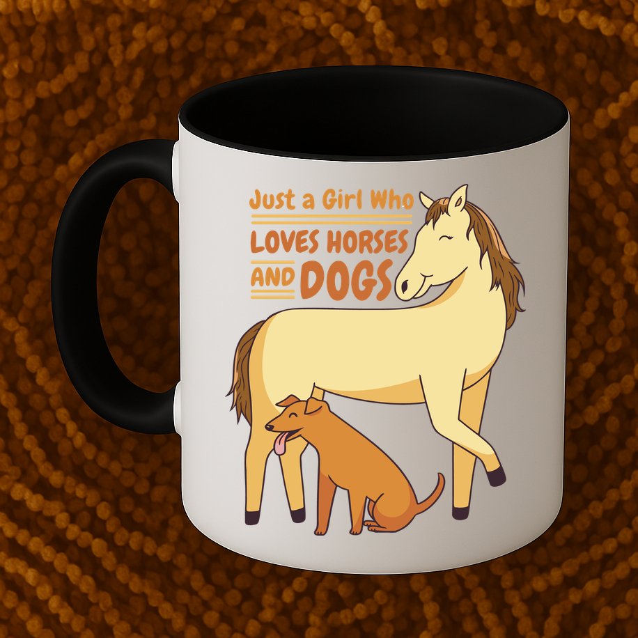 Just A Girl Who Loves Horses And Dogs Mug