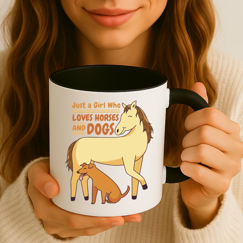 Just A Girl Who Loves Horses And Dogs Mug