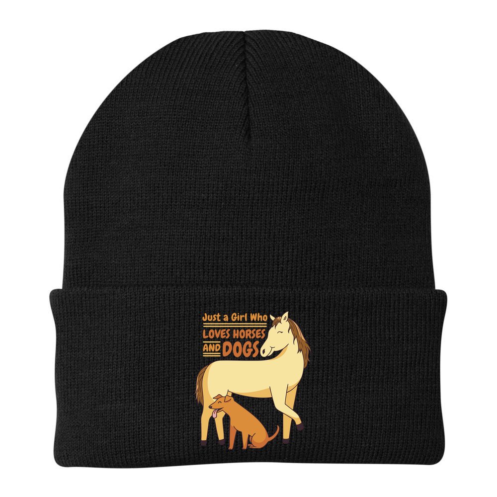 Just A Girl Who Loves Horses And Dogs Beanie