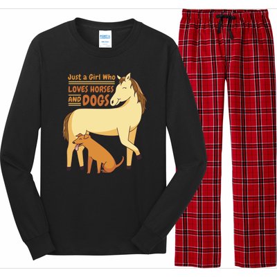 Just A Girl Who Loves Horses And Dogs Long Sleeve Pajama Set