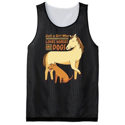 Just A Girl Who Loves Horses And Dogs Mesh Reversible Basketball Jersey Tank