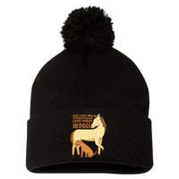 Just A Girl Who Loves Horses And Dogs Pom Pom 12in Knit Beanie