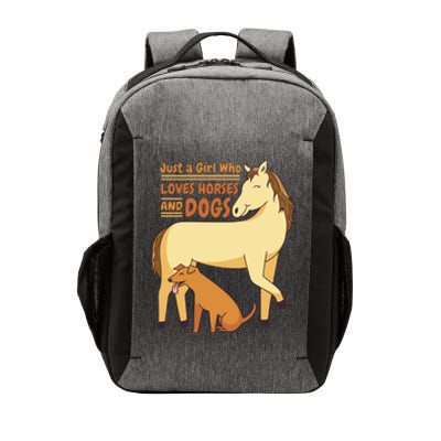 Just A Girl Who Loves Horses And Dogs Vector Backpack