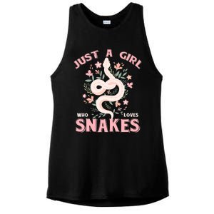 Just A Girl Who Loves Snakes Ladies PosiCharge Tri-Blend Wicking Tank