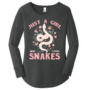 Just A Girl Who Loves Snakes Women's Perfect Tri Tunic Long Sleeve Shirt