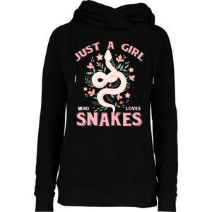 Just A Girl Who Loves Snakes Womens Funnel Neck Pullover Hood