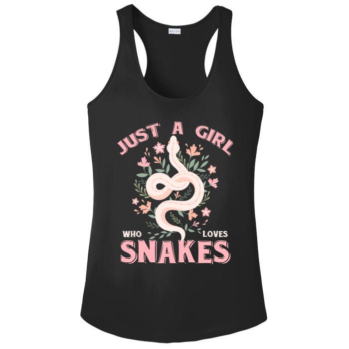 Just A Girl Who Loves Snakes Ladies PosiCharge Competitor Racerback Tank