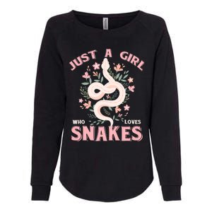 Just A Girl Who Loves Snakes Womens California Wash Sweatshirt