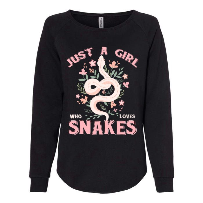 Just A Girl Who Loves Snakes Womens California Wash Sweatshirt