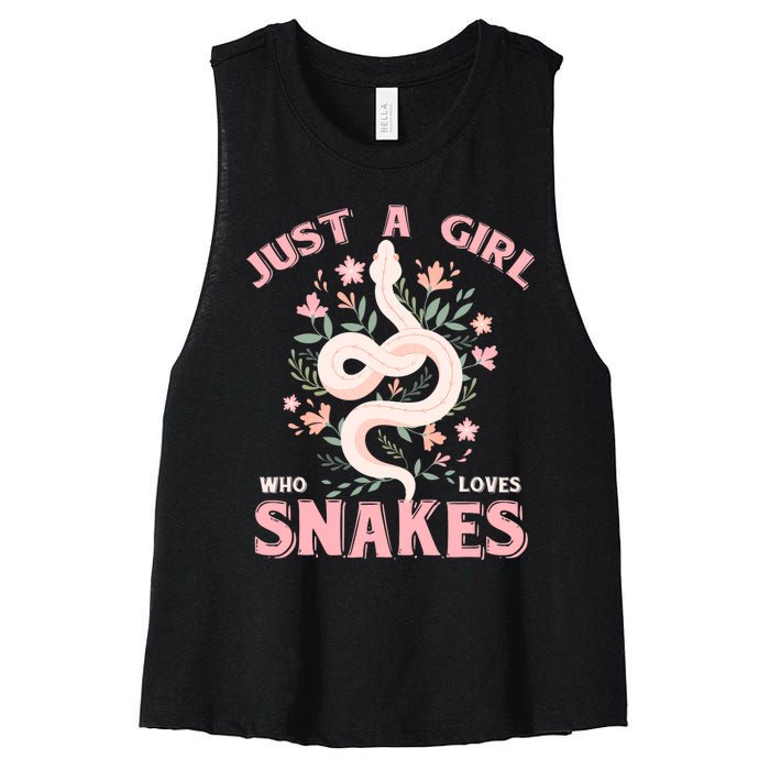 Just A Girl Who Loves Snakes Women's Racerback Cropped Tank