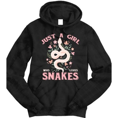 Just A Girl Who Loves Snakes Tie Dye Hoodie